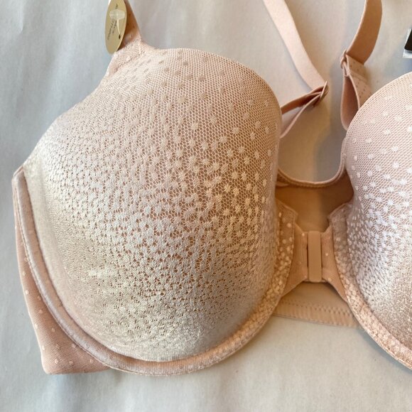 Wacoal Bra 36DDD Rose Dust Back Appeal Front Close T Shirt Underwire - Picture 2 of 9